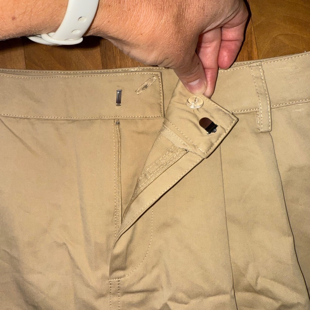 Zara Mini Skirt Tan Beige Khaki Pleated academia Casual Pocket Size M NWT school - Picture 3 of 4